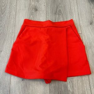 Red skort.